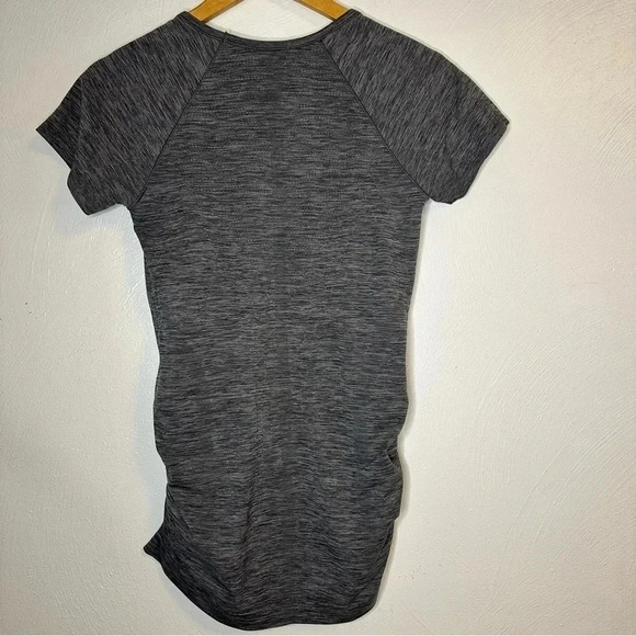 Athleta Speedlight Medium Grey Spacedye Short Sleeve Fitted Athletic Tee Sz M(G - Picture 7 of 11